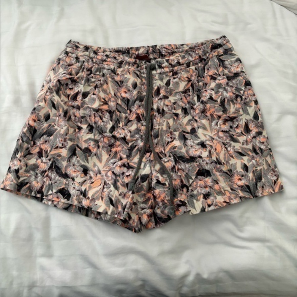 Drawstring Shorts Floral Size Medium